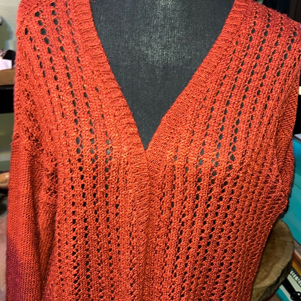 # 394-(L)Charlotte Russe Cable Knit Cardigan Sweater